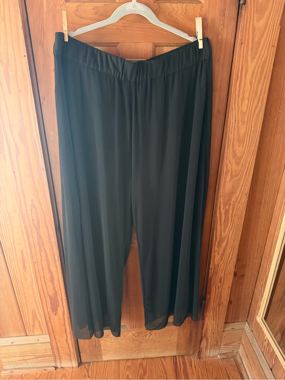 Black Wide Leg Women's Palazzo Pants - Lightweight Flowing Trousers